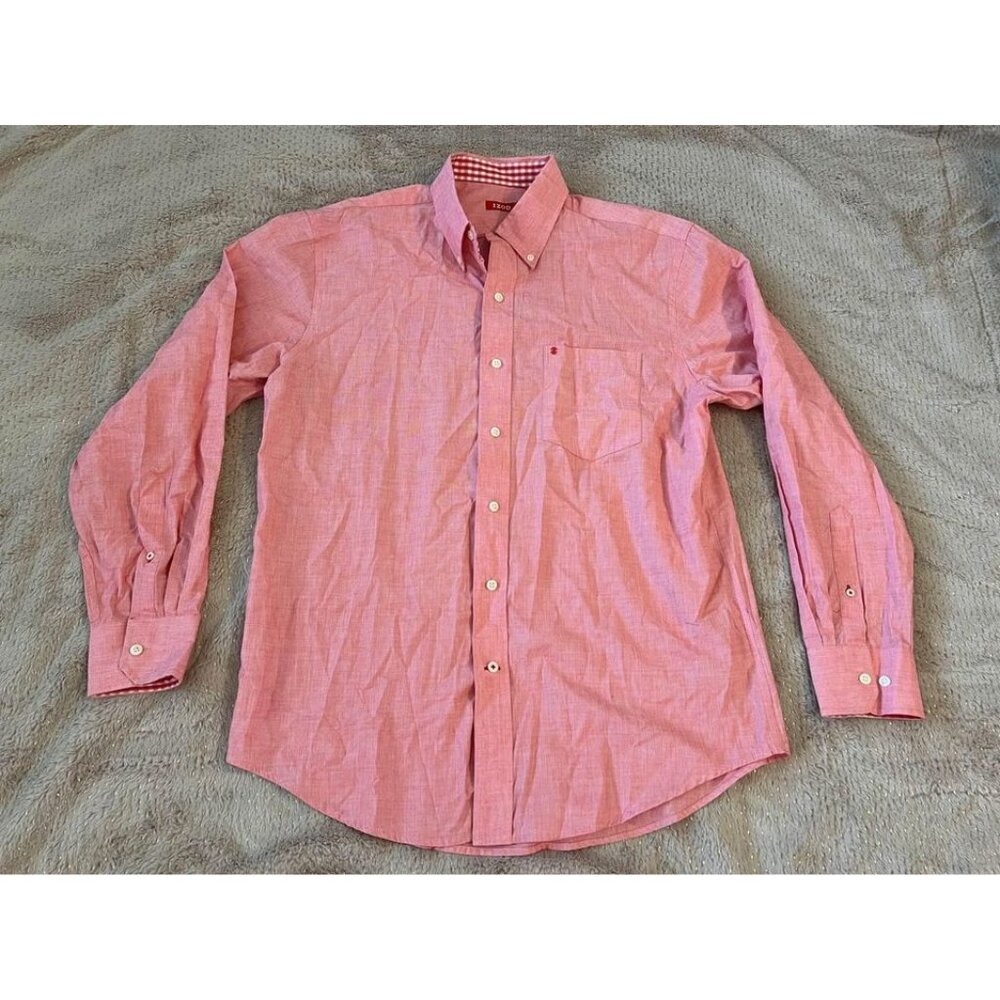 Izod Men’s Dress Shirt Size Medium Red